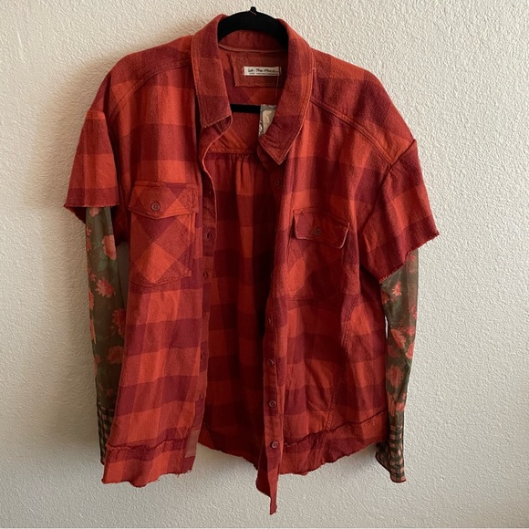 NWT Free People Flower Fields Twofer Mesh Sleeve Top - Picture 6 of 7